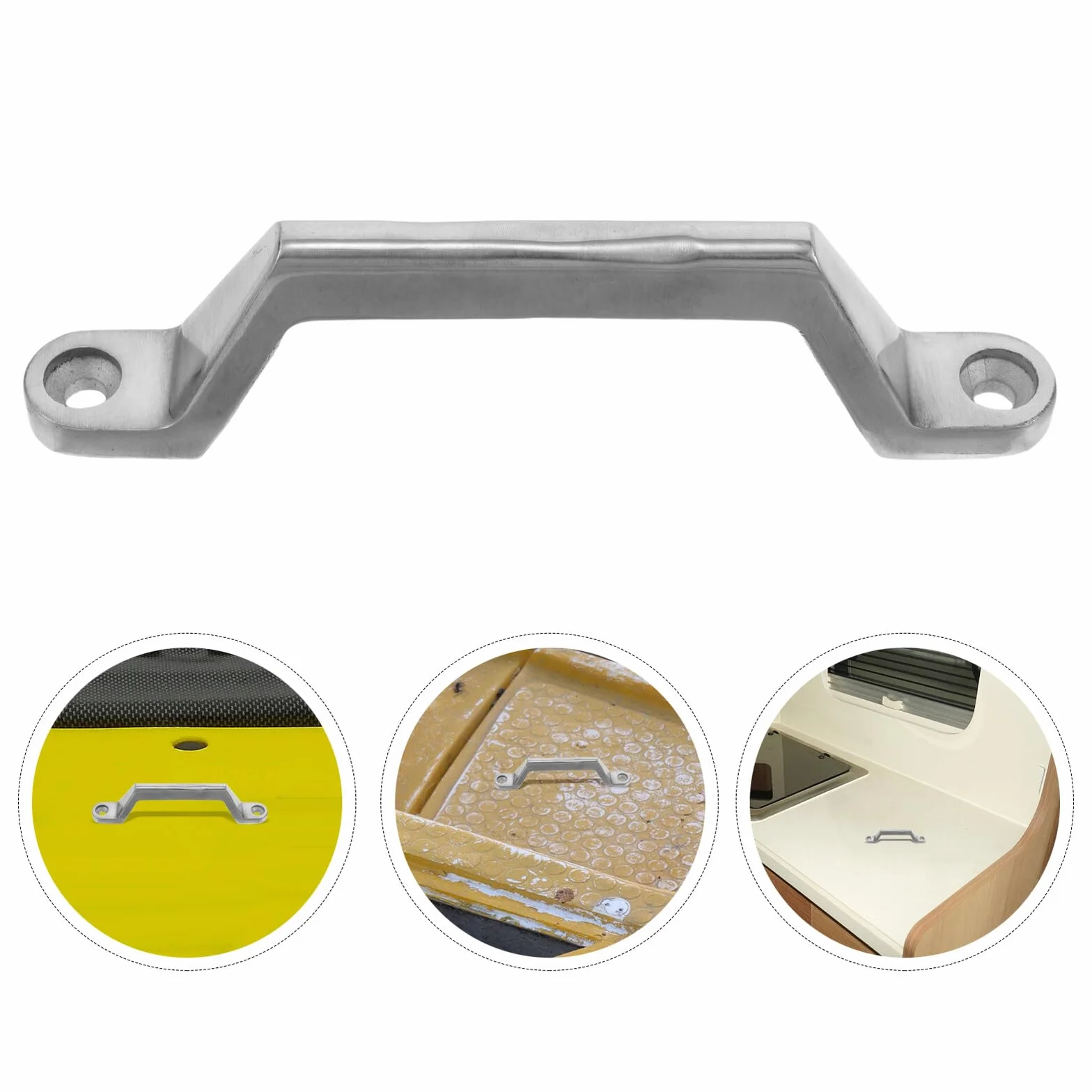 Cabilock Maniglia Marina Acciaio Inox Antiscivolo per Barche Sostituzione Maniglia Porta Camper Rimorchio Corrimano Esterno