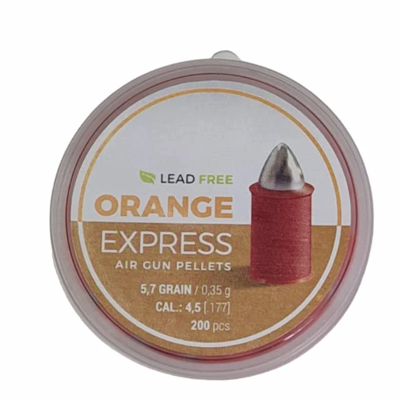 Pallini 4,5mm 45mm Orange Express 200 do Pistola Carabina Aria Compressa CO2