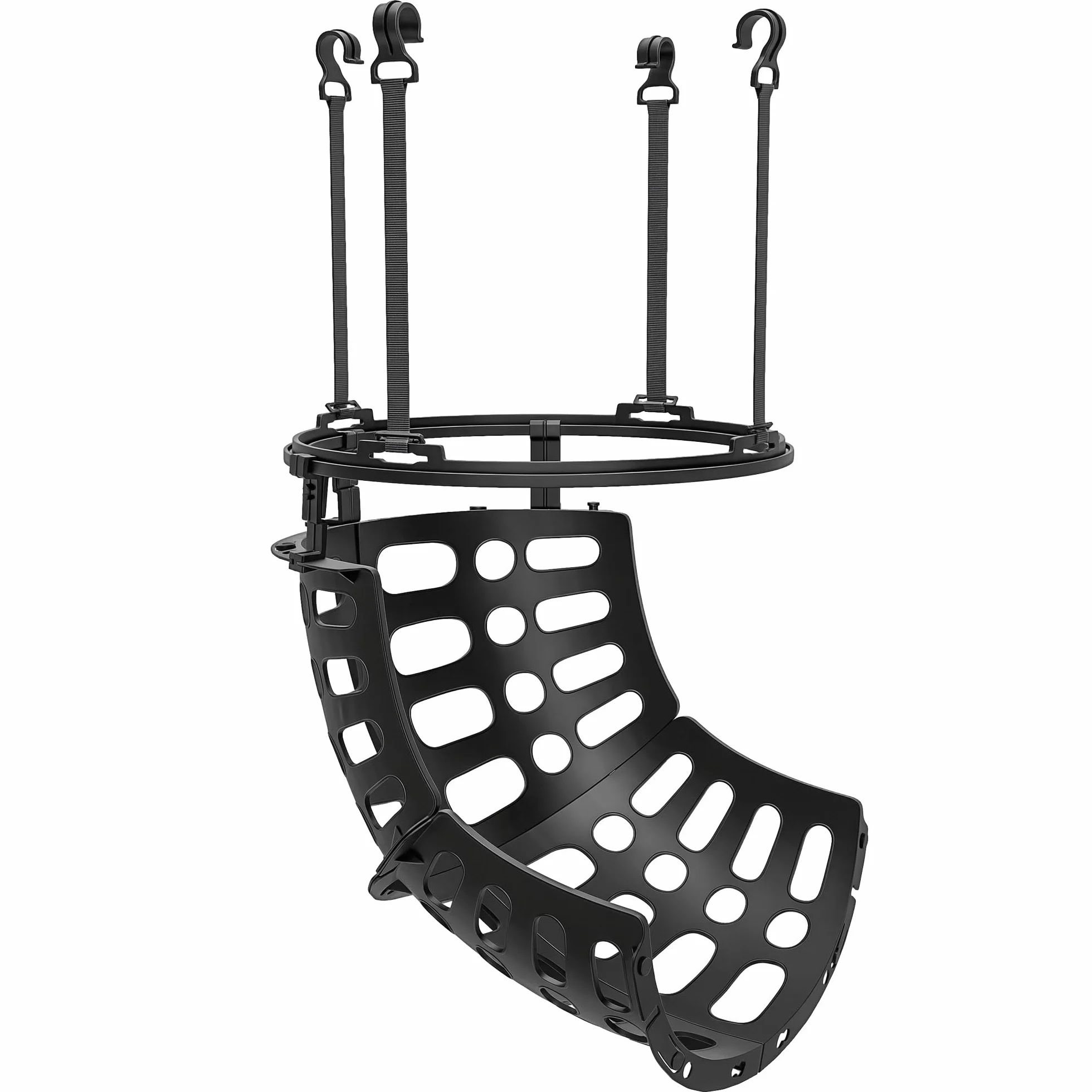 SPORTNOW Pallone da Pallacanestro Sistema di Riferimento, Rotazione a 360°, Altezza Regolabile, Ganci Staccabili, Nero