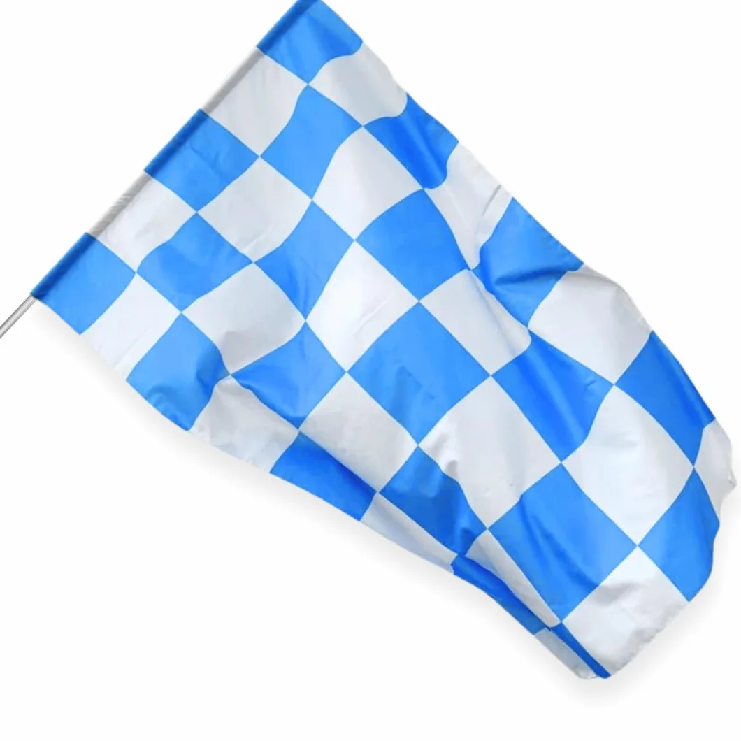 NARAMAKI Napoli Bandiera a Scacchi Bianco e Azzurri 90x150cm con Passante per Asta - Bandiera Italiana - Tifosi - Calcio (Bandiera Scacchi)
