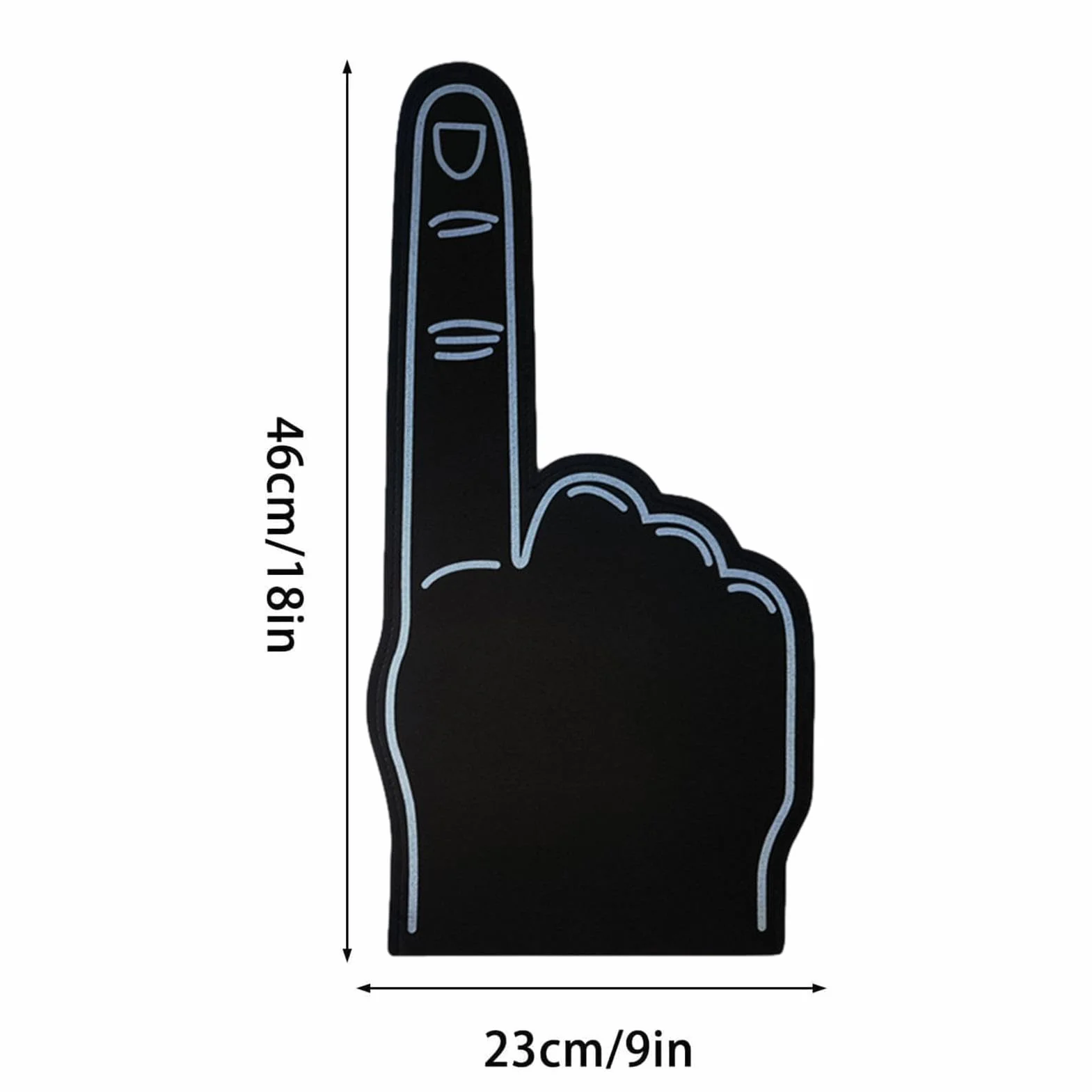 Genérico Foam Finger - Giant 18 Inch Sports Fan Foam Hand for Cheerleading Events