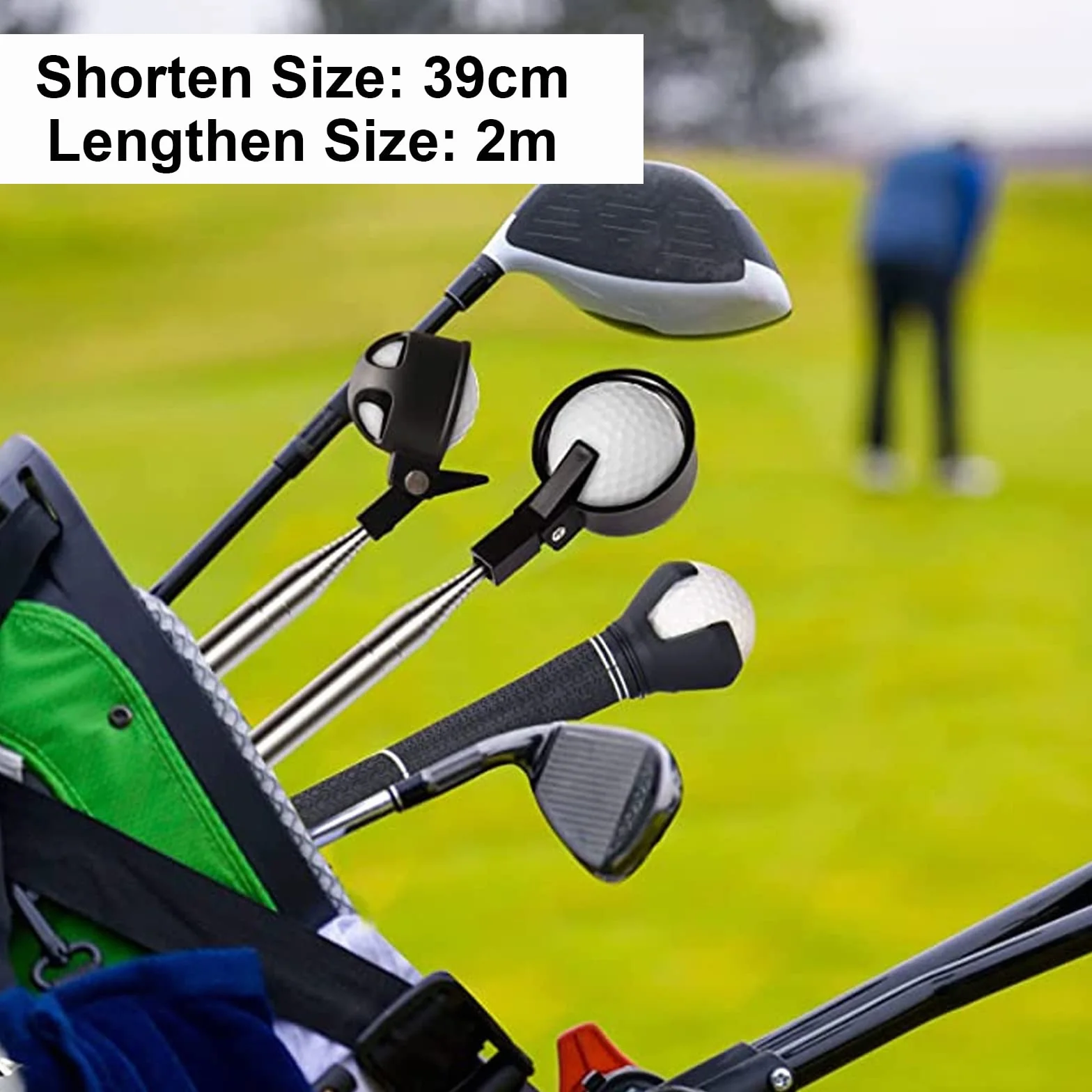 GAESHOW Golf Ball Retriever, Raccogli Palline Golf, Retriever per Palline da Golf Telescopico Inossidabile per Acqua con Pinza per Pallina da Golf, Lunghezza: 2m / 6,56 Piedi