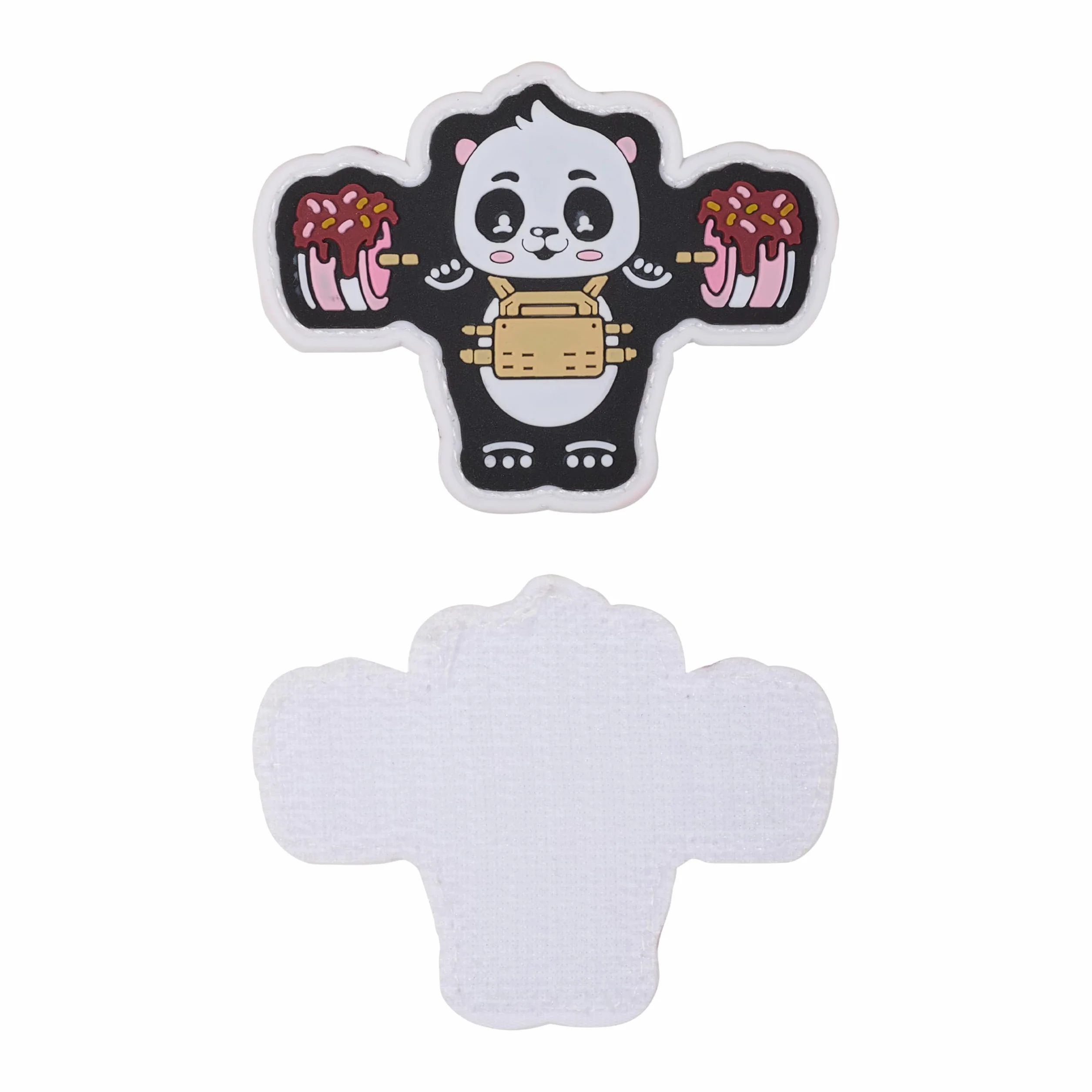 Toppa in gomma con retro adesivo, personalizzazione per zaini tattici e giubbotti da cross training e palestra Elitex Training (Cream Panda)