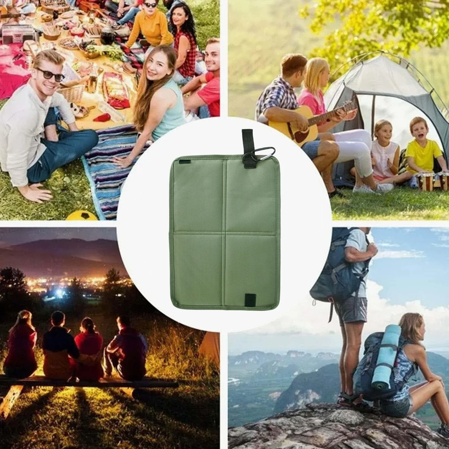 Cuscino Sedile Stadio Portatile Pieghevole per Viaggi Campeggio Picnic