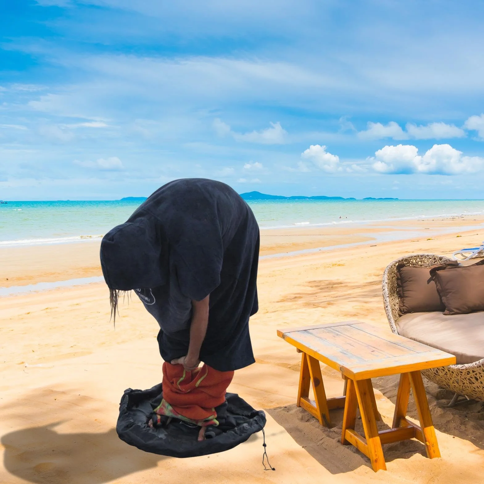 Borsa da surf impermeabile per muta cambio tappeto