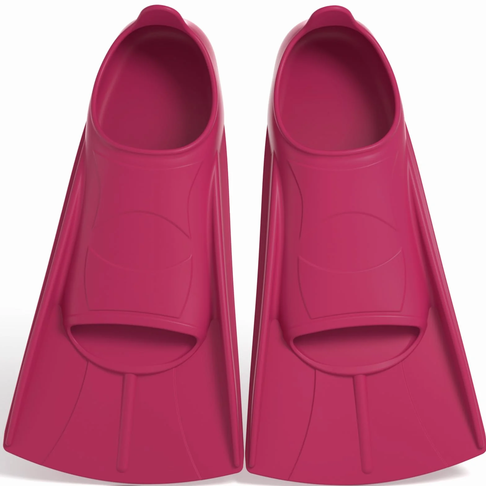 Pinne da nuoto in silicone per bambini e adulti, pinne corte
