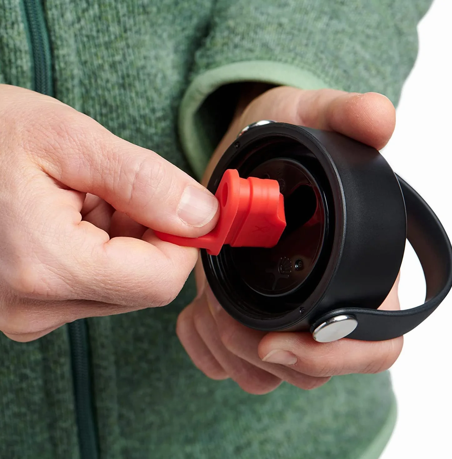 Hydro Flask Flex Straw Cap Coperchio ermetico nido d'ape Black