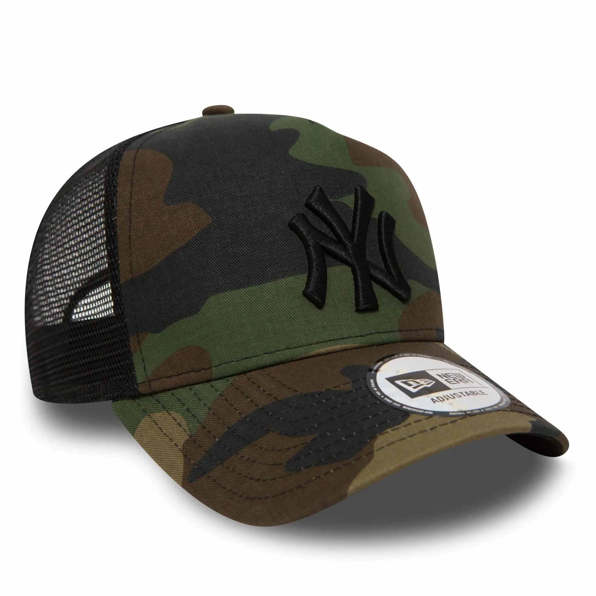 New Era Clean Trucker York Yankees Snapback Cap Black OSFA