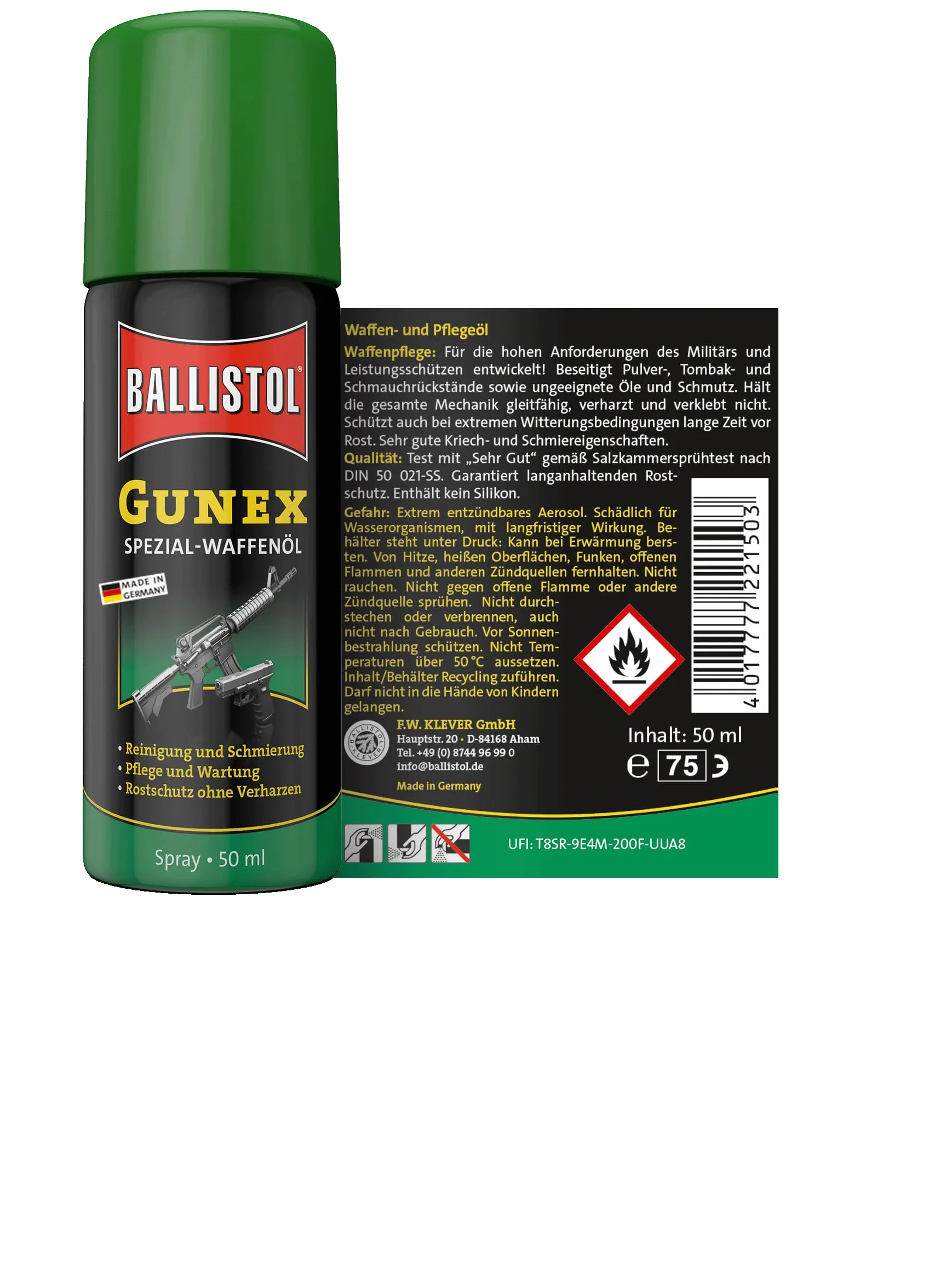 Ballistol Gunex Olio per Armi e Protezione Antiruggine