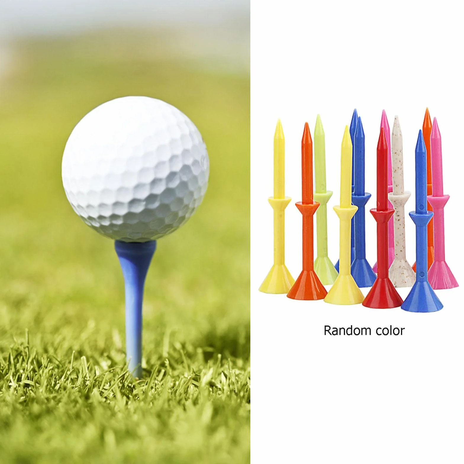 Tee da golf a cuneo in plastica professionale 12x Range pratica guida flessibile 83mm