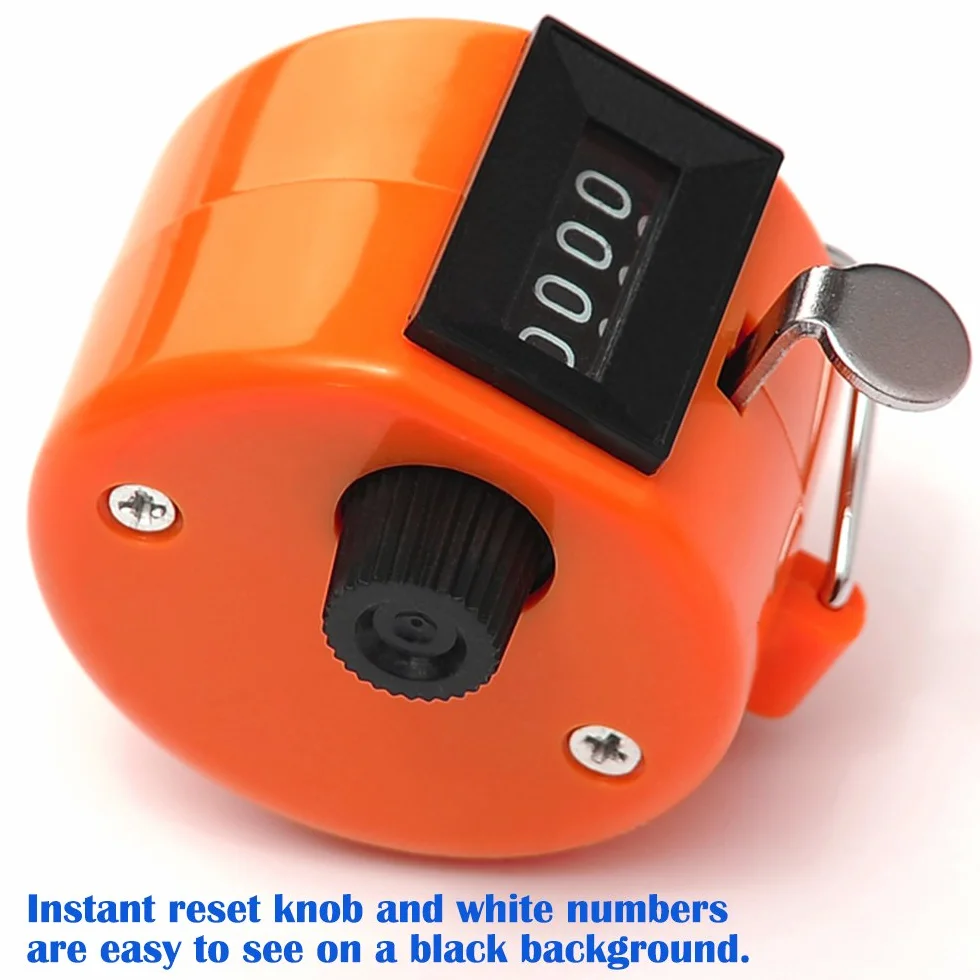 AFUNTA Contatore Contacolpi Portatile a 4 Cifre, Manual Clicker per Sport/Golf/Scuola