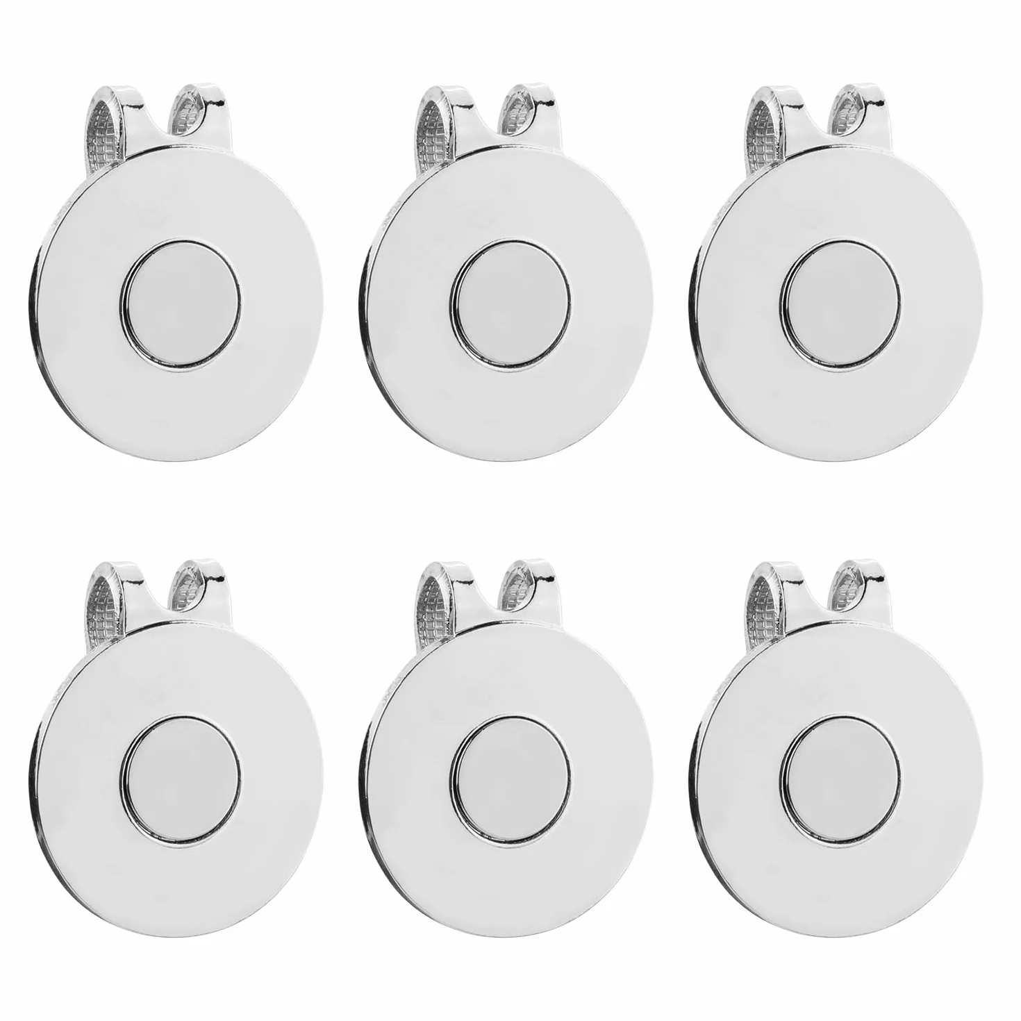 PEUTIER 6 Pezzi Clip per Cappelli Segna Pallina da Golf Magnetica Supporto Accessori da Golf