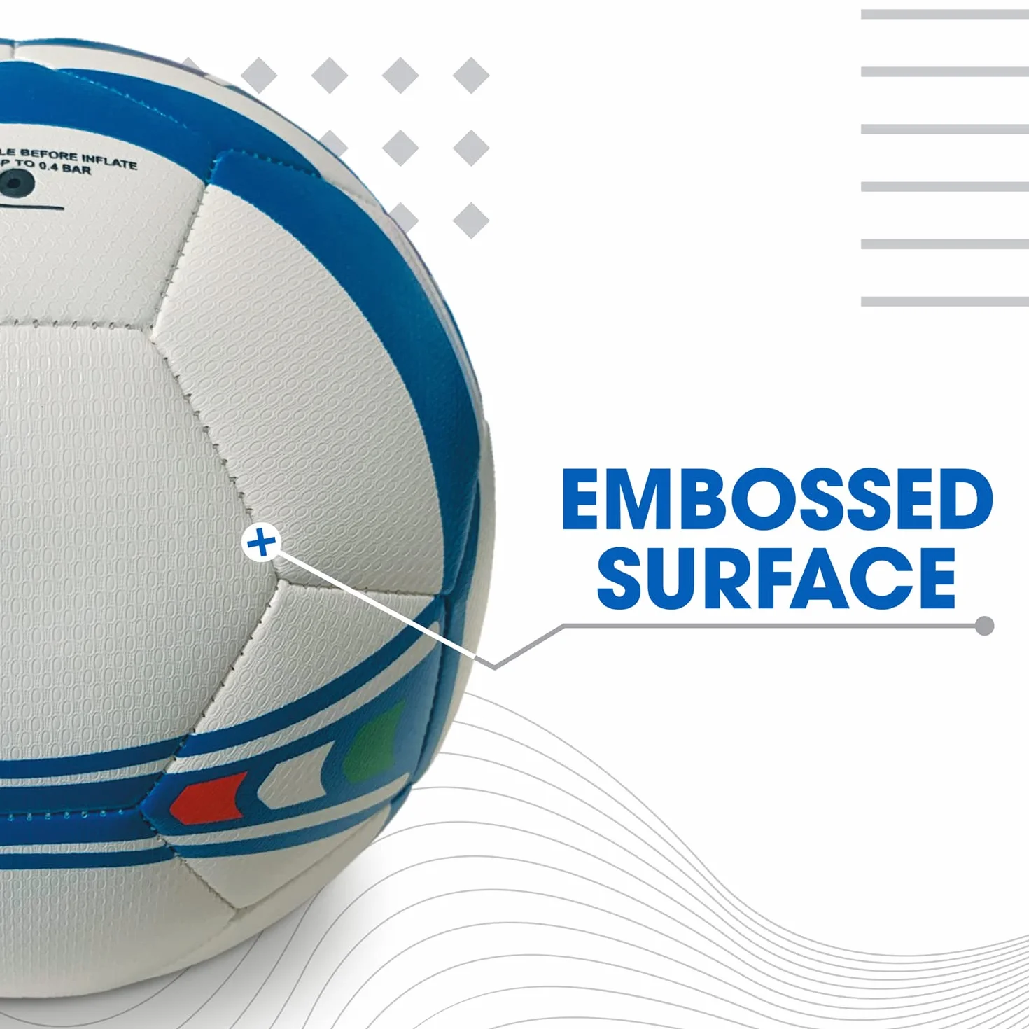 Pallone da Calcio Cucito TPU Misura 5 400g Mondo Sport