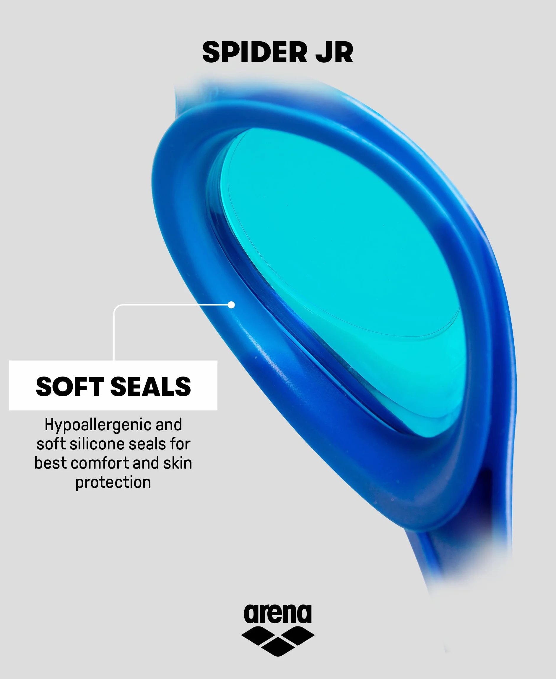 ARENA Spider Junior Mirror Occhialini Nuoto Anti-Appannamento Bambini Protezione UV Ponte Nasale Autoregolante