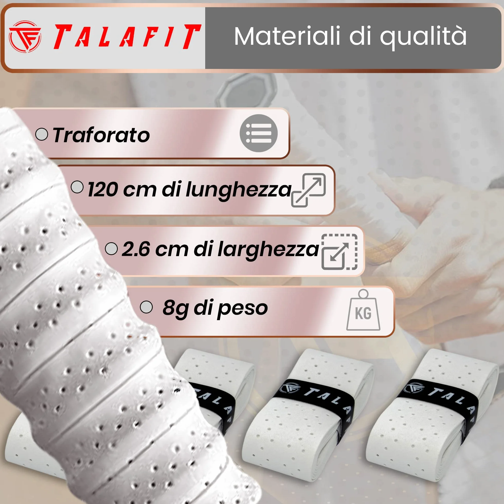 Padel Overgrip Perforata - PadDel Grip Impugnatura Pala Padel