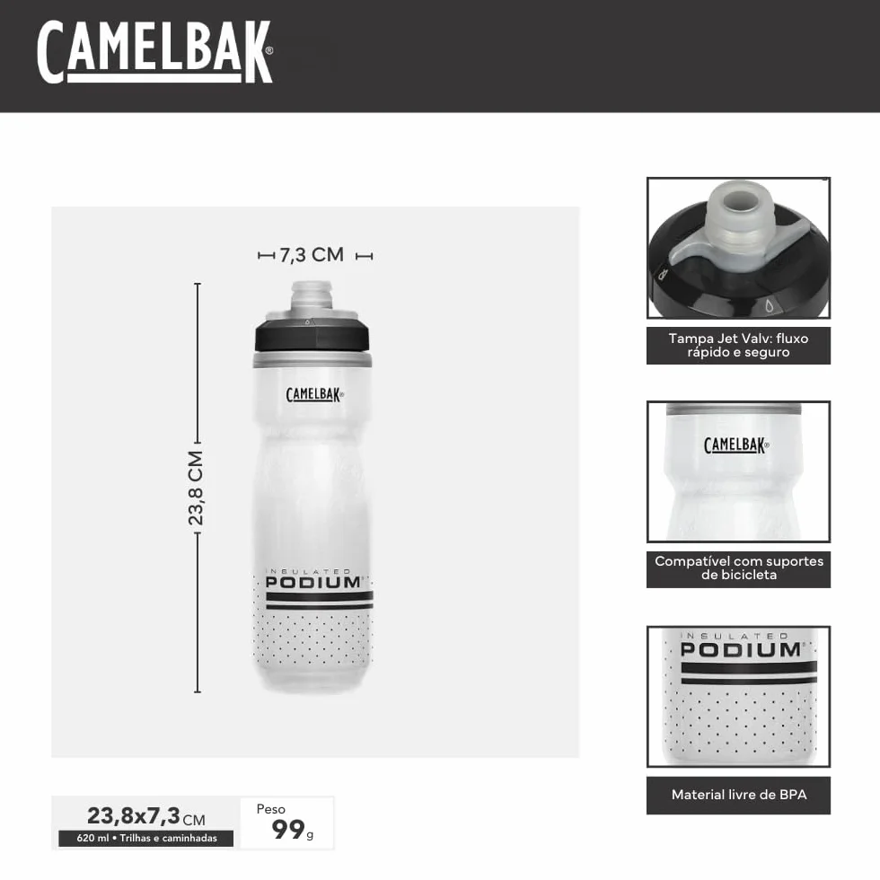 Camelbak Podium Chill Borraccia sportiva da spremere per corsa in bicicletta