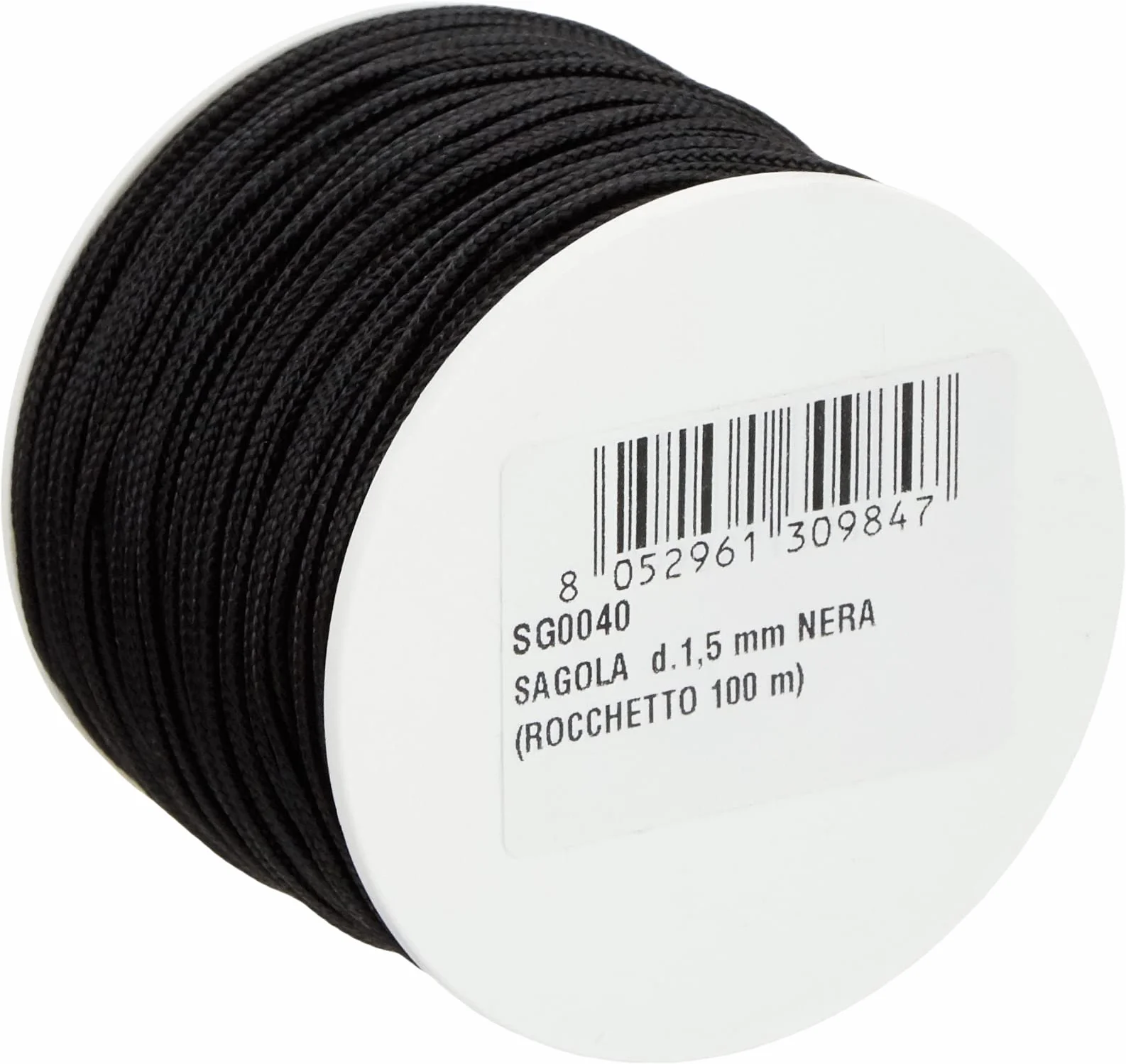 Sagola Ø 1,5 mm Rocchetto 100 m Nero