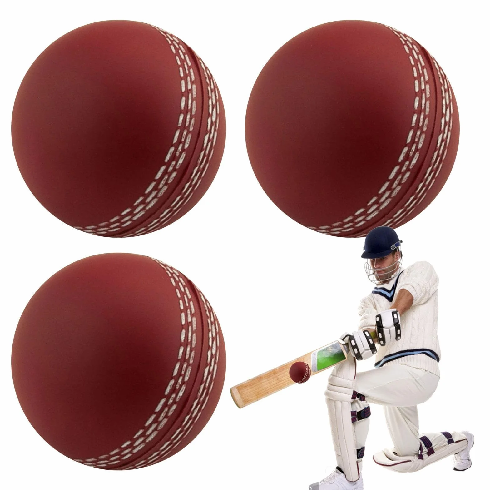 Palla da Cricket Sportiva per Allenamento - Palline da Cricket Cucite a Mano per Club, Interno ed Esterno
