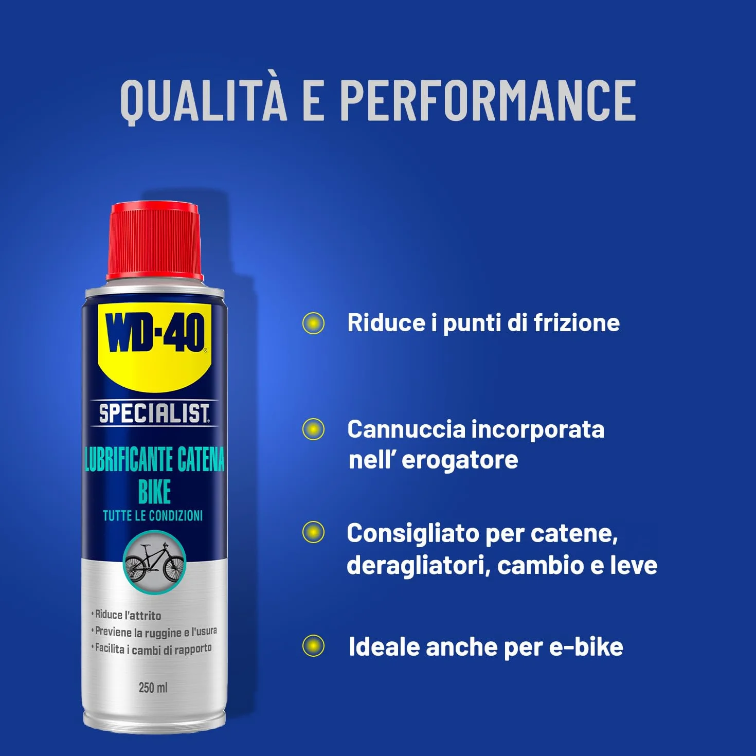 WD-40 Specialist Bike Lubrificante Catena Bici 250ml Olio Spray Antiruggine