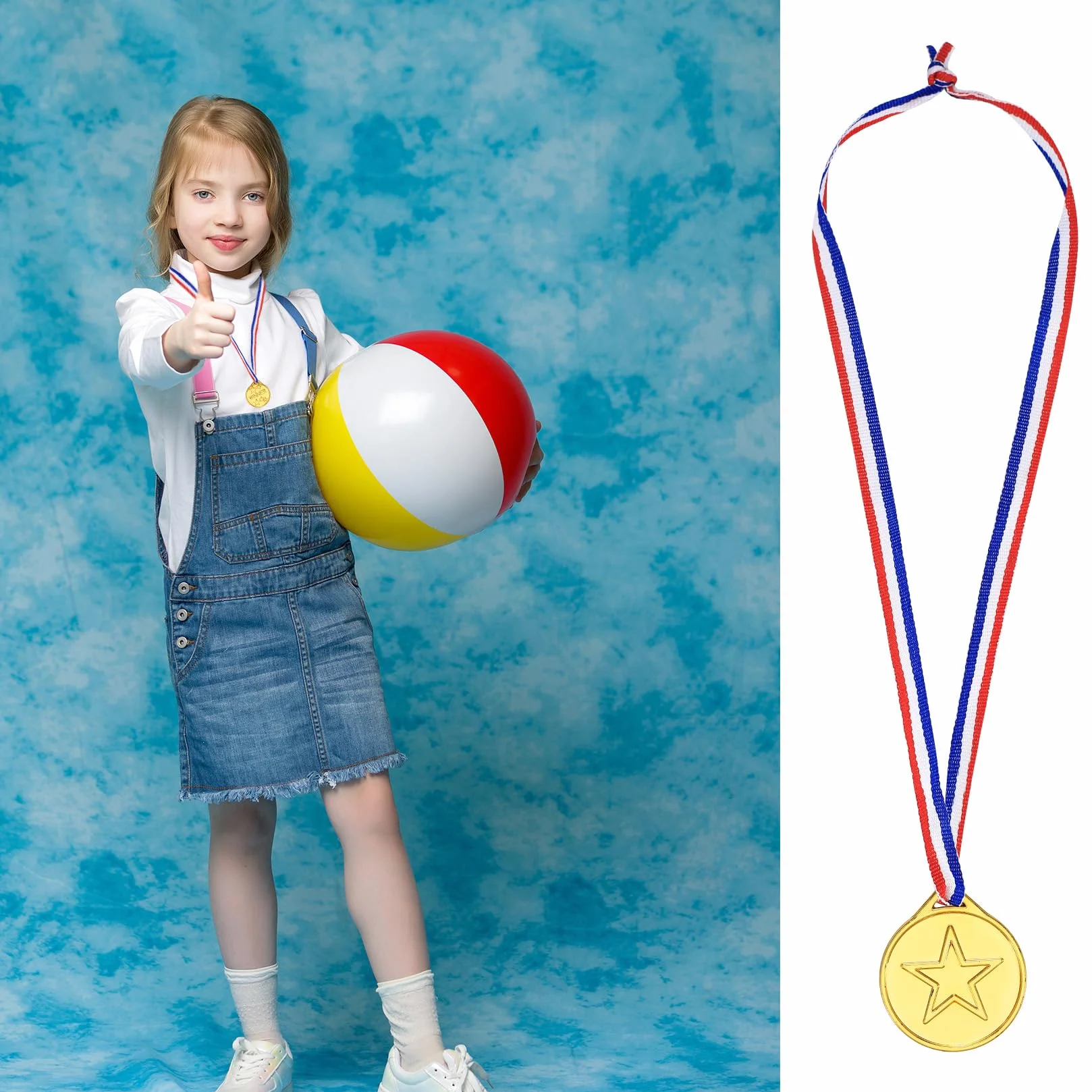 Medaglie d'oro per Bambini Feste Sportivo 30 Pezzi