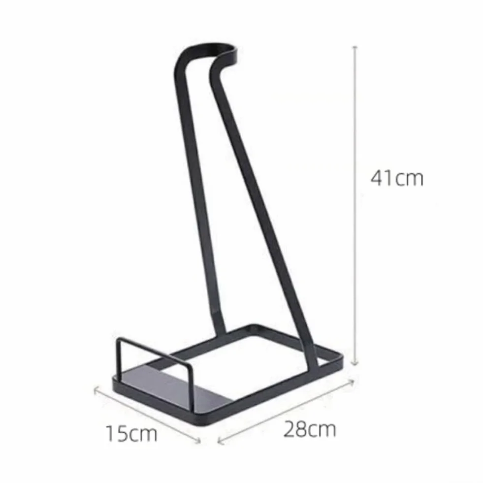Supporto per aspirapolvere, senza trapano, con base in acciaio al carbonio, salvaspazio, resistente, compatibile con V6, V7, V8, V10, modelli senza fili, nero, bianco, casa, armadio, corridoio, uso