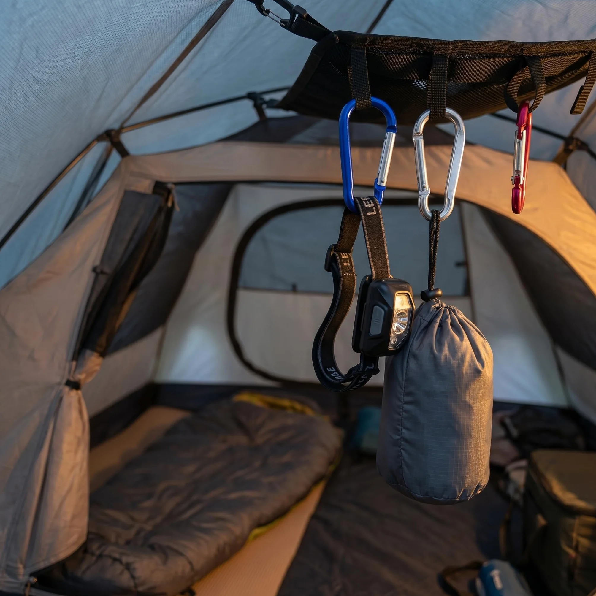 10 Moschettoni Multicolore in Alluminio con Anello a D - Ganci a Scatto con Bloccaggio per Arrampicata, Casa, Campeggio, Pesca, Escursionismo
