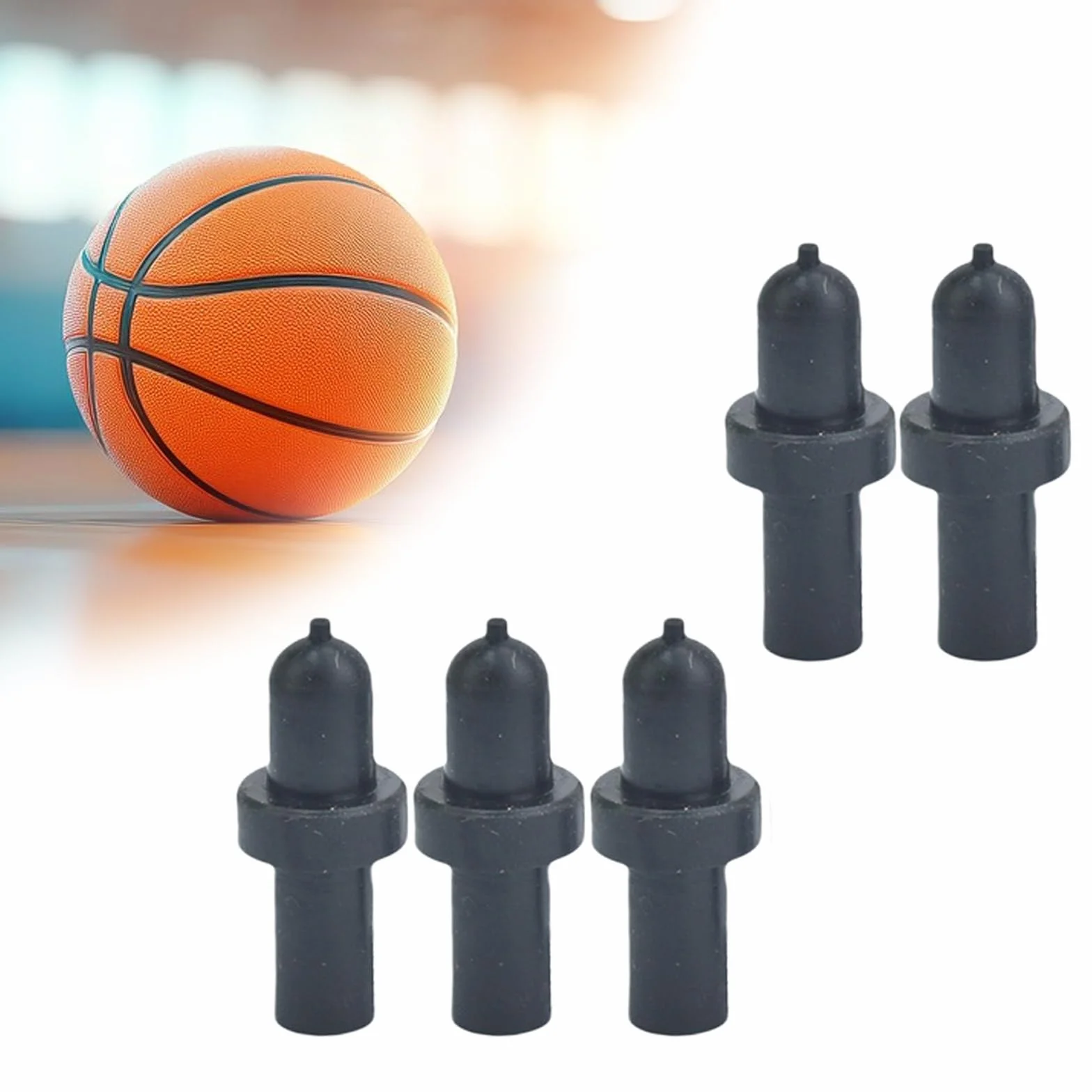 Set di valvole di ricambio in gomma per pallacanestro, calcio, pallavolo