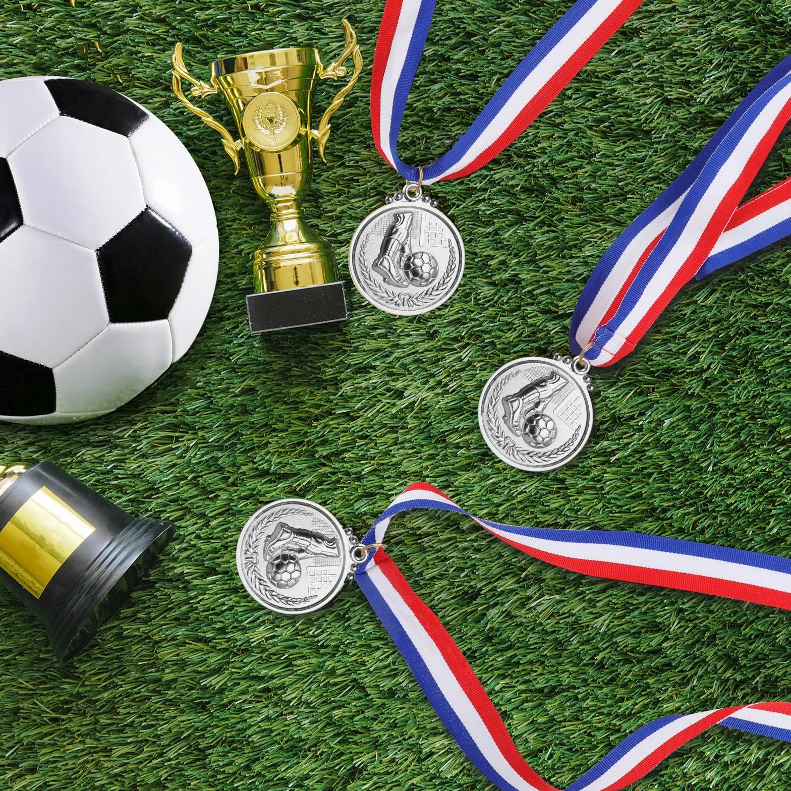 Medaglie d'oro 12pz per Bambini Studenti Giocatore Atleta in Metallo con Nastro Collo Vincitore Concorso Sport Festa