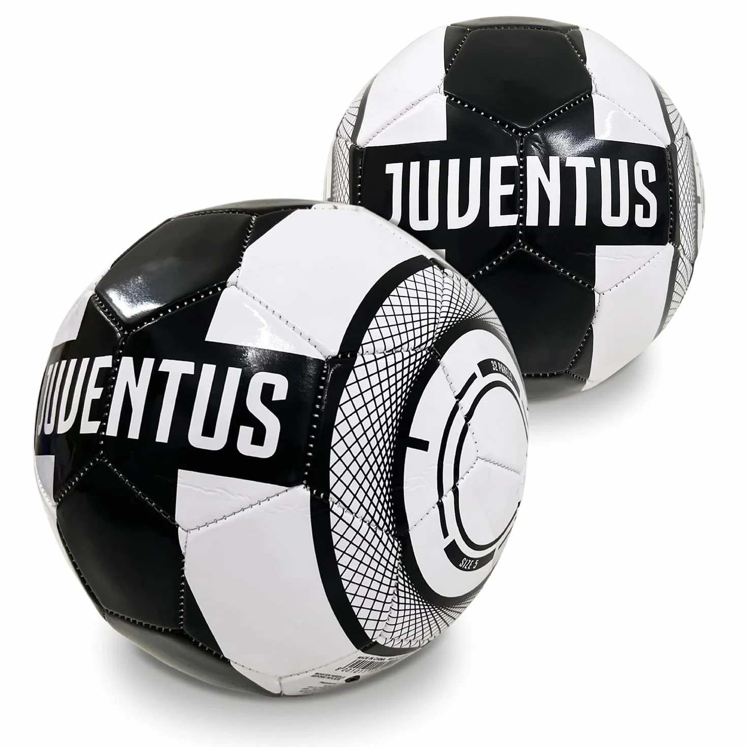 Pallone da Calcio Cucito F.C. JUVENTUS PRO misura 5 Bianco Nero