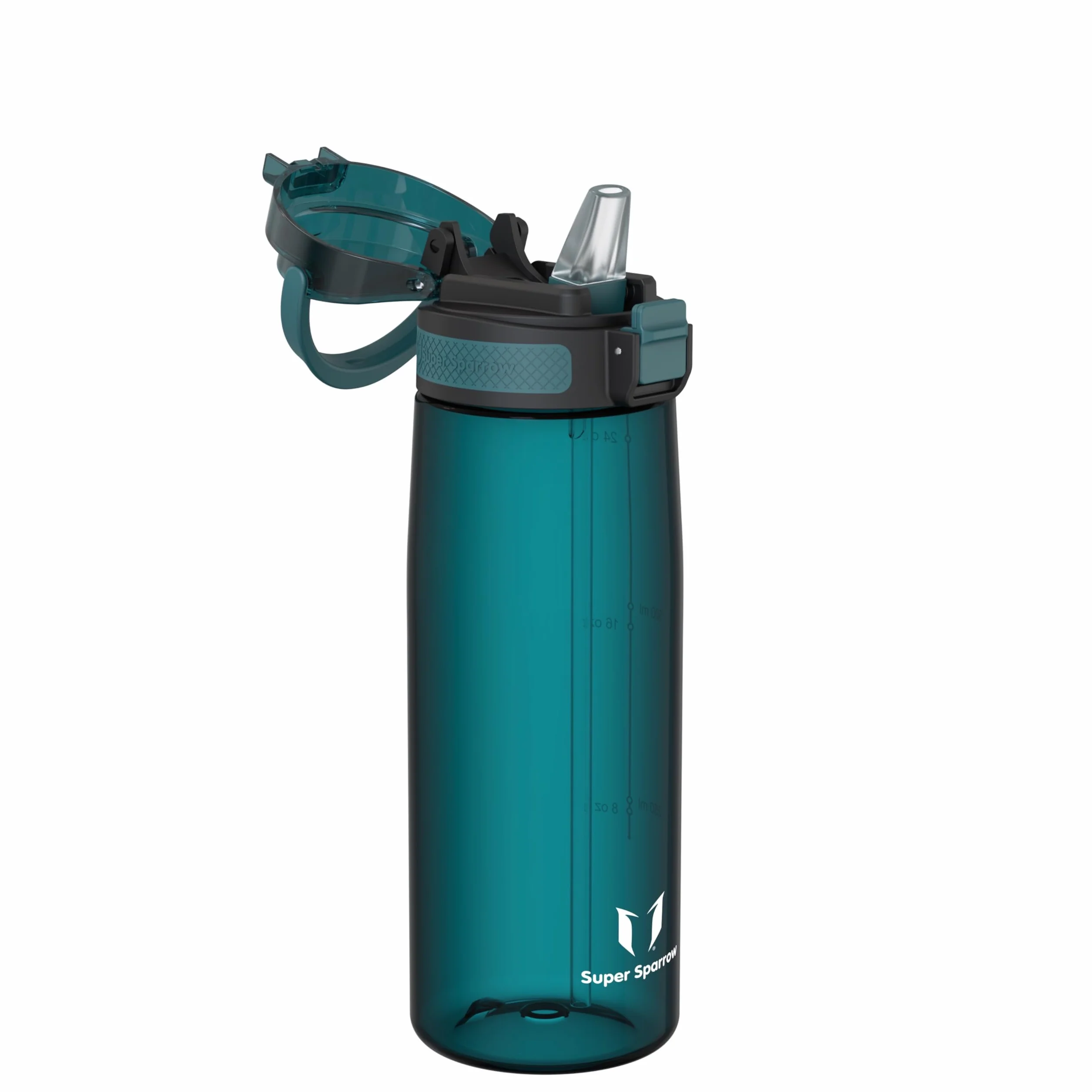 Super Sparrow Borraccia TouchSip Sportiva Bottiglia 500ml 750ml 1L Tritan Senza BPA a Prova di Perdite con Cannuccia