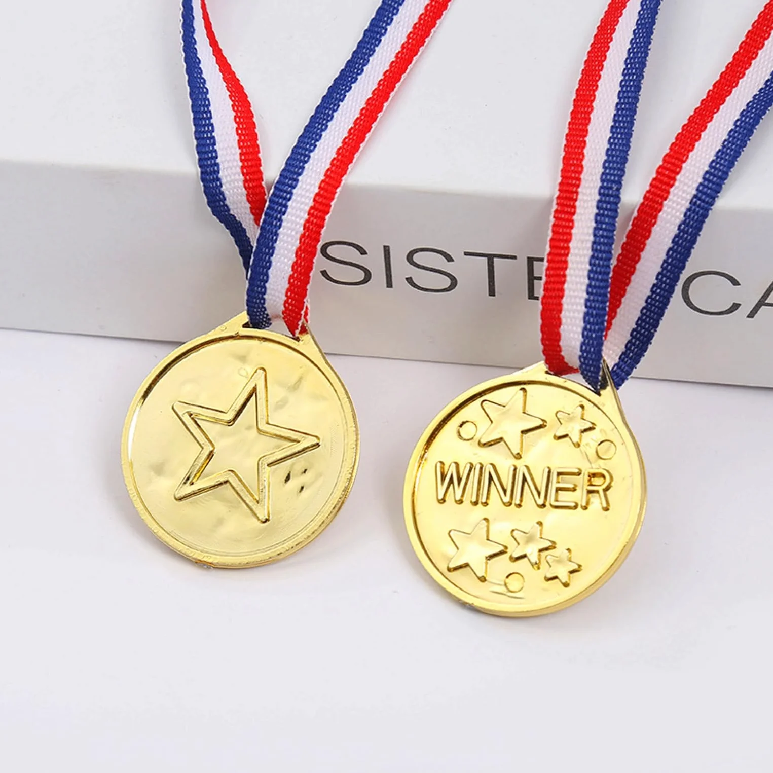 Medaglie Oro Argento Bronzo con Nastri per Bambini Sport Compleanno