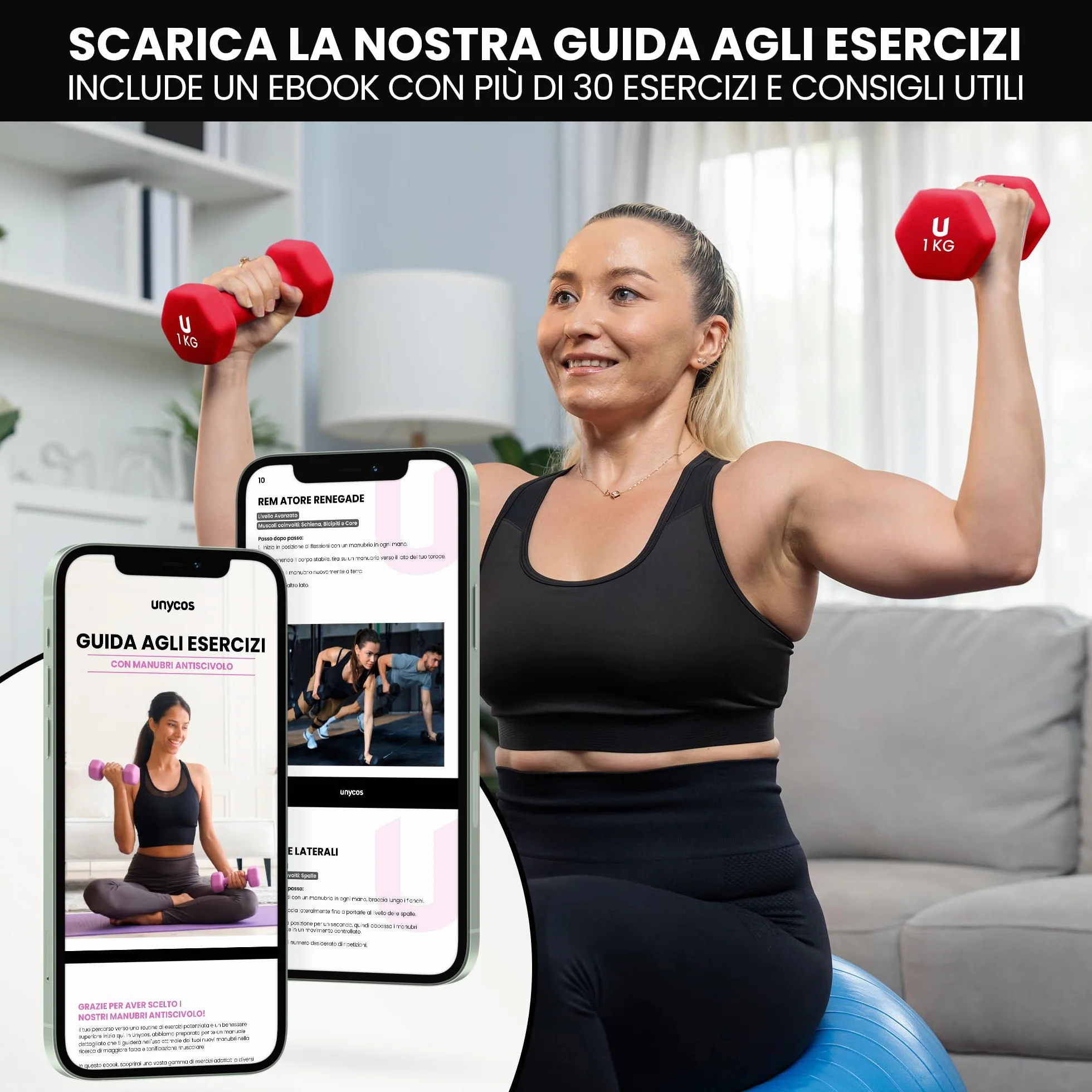 Manubri Esagonali Ghisa Neoprene 1-10 kg Set Pesi Antiscivolo Palestra Casa Fitness Allenamento Forza