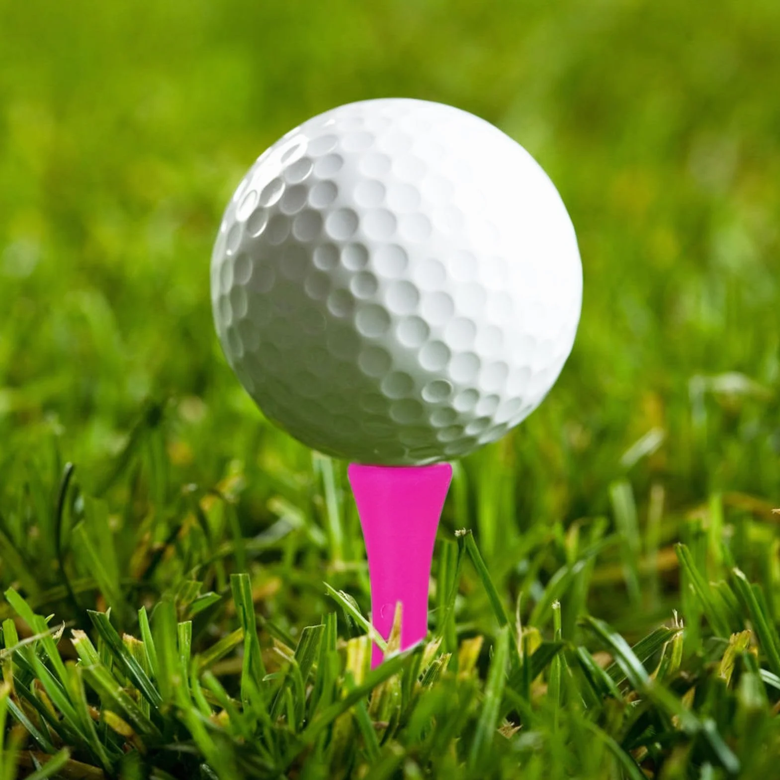 100 tè da golf in plastica, 57 mm, Tee da golf rosa, ben visibili, colori vivaci, Castle Tees Golf portatili per golfisti per esercitare, indistruttibili tè da golf in plastica