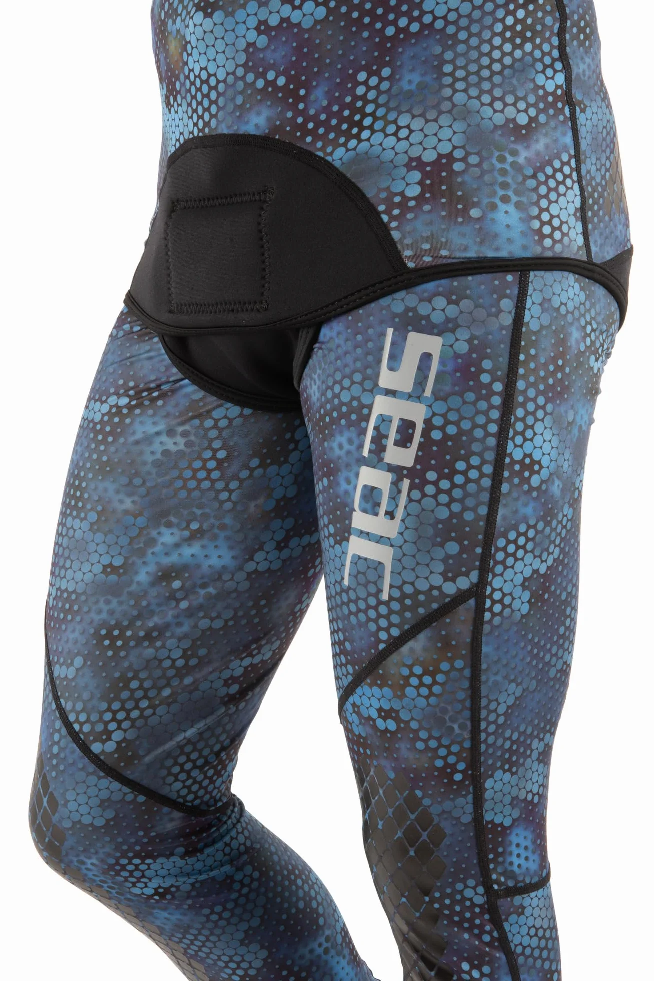 SEAC Blue Moon, Rash Guard da Pesca Subacquea e Apnea, Due Pezzi, Blu Camouflage