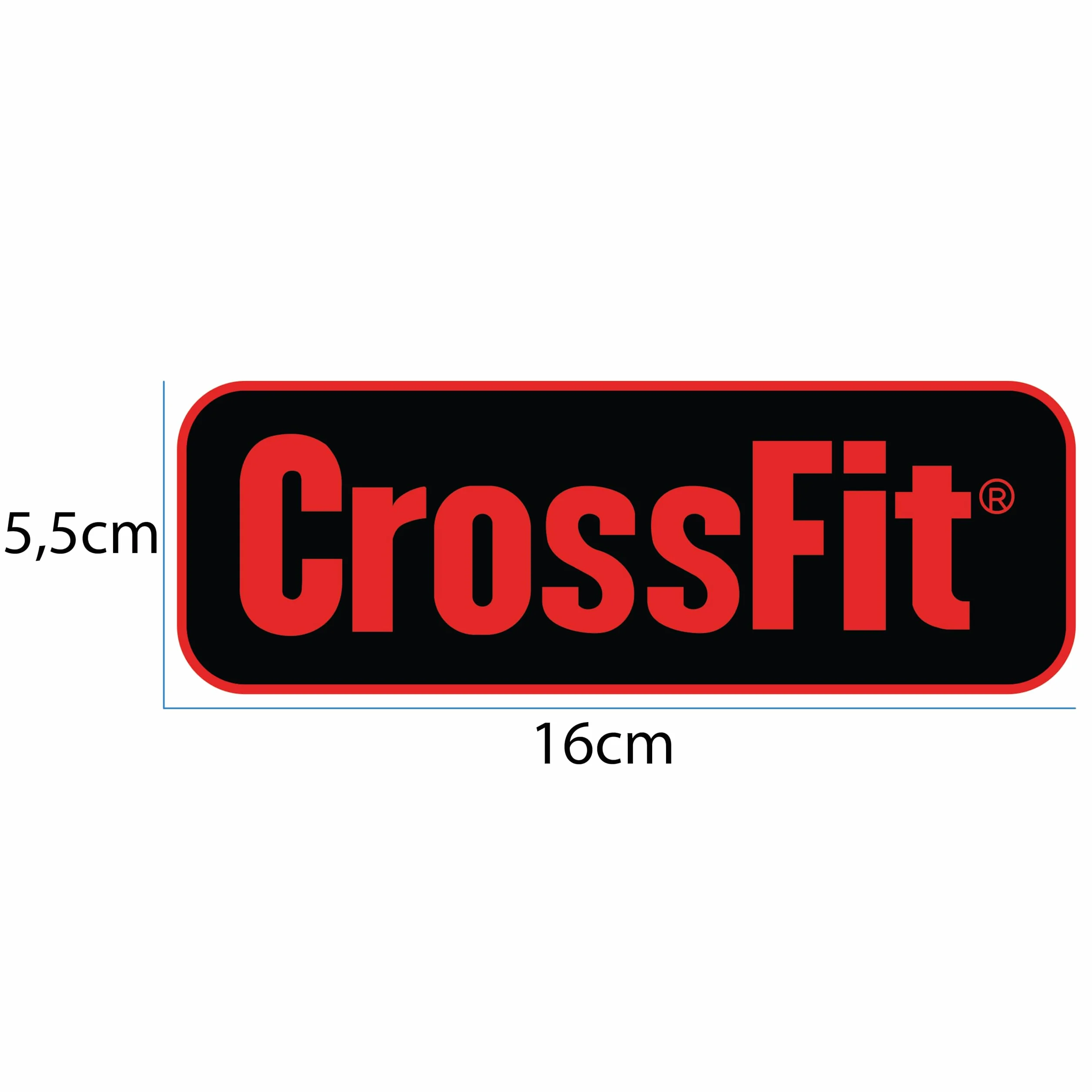 Toppa in PVC CrossFit per zaino tattico, palestra o viaggio – Rilievo 3D – compatibile con chiusura a strappo maschio e femmina incluso (rosso e nero)