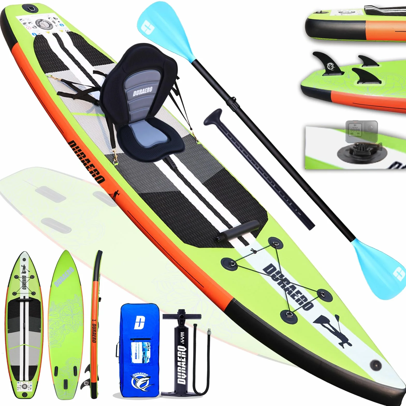 Stand Up Paddle Board Gonfiabile SUP Set 330 x 76 x 15 cm 150 kg con Doppia Pagaia Regolabile