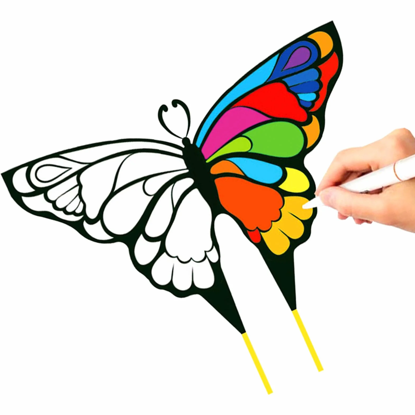 Butterfly Kite Aquilone per Bambini e Adulti Facile da Volare
