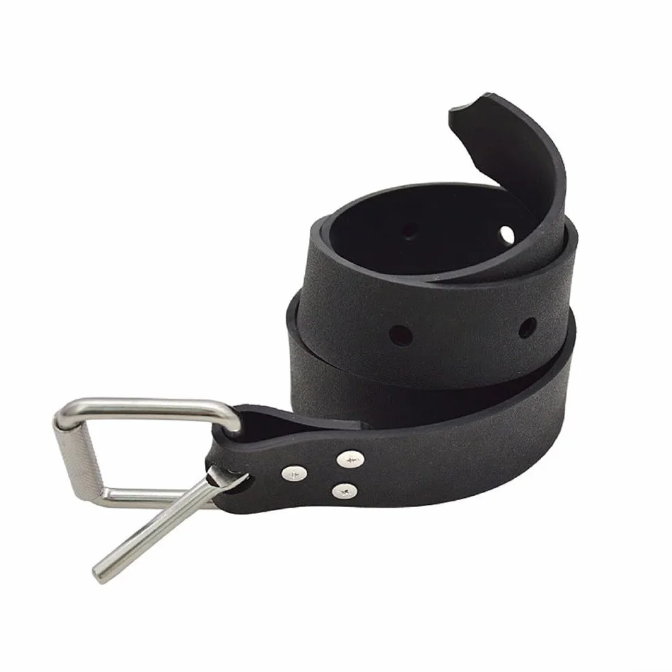 Cintura in silicone per apnea e pesca subacquea con sistema di fissaggio in acciaio inox a sgancio rapido