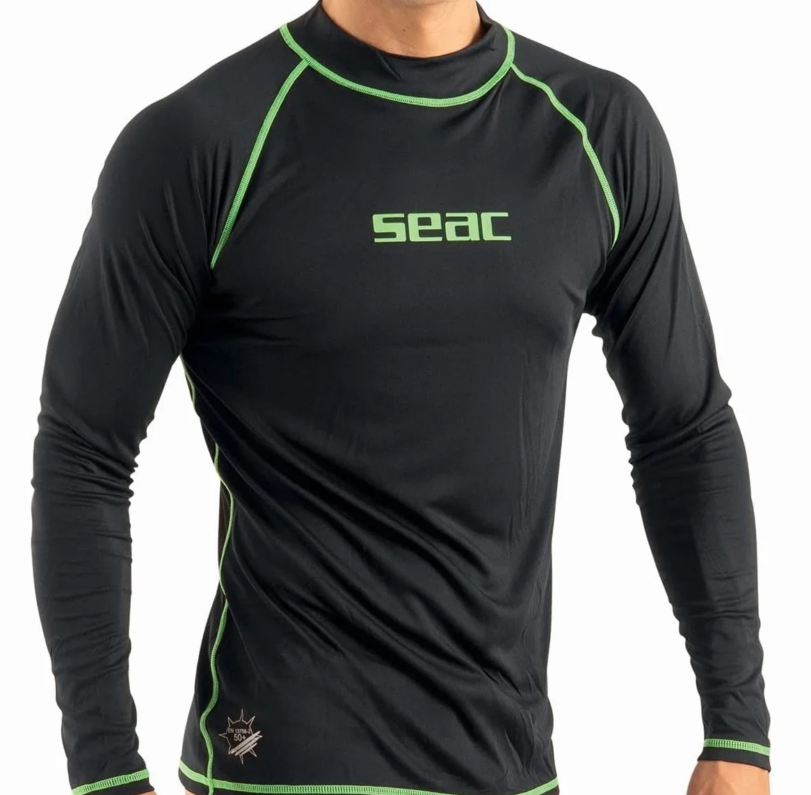 Seac T-Sun Long Man, Maglia Protettiva Rash Guard per Snorkeling e Nuoto Anti UV