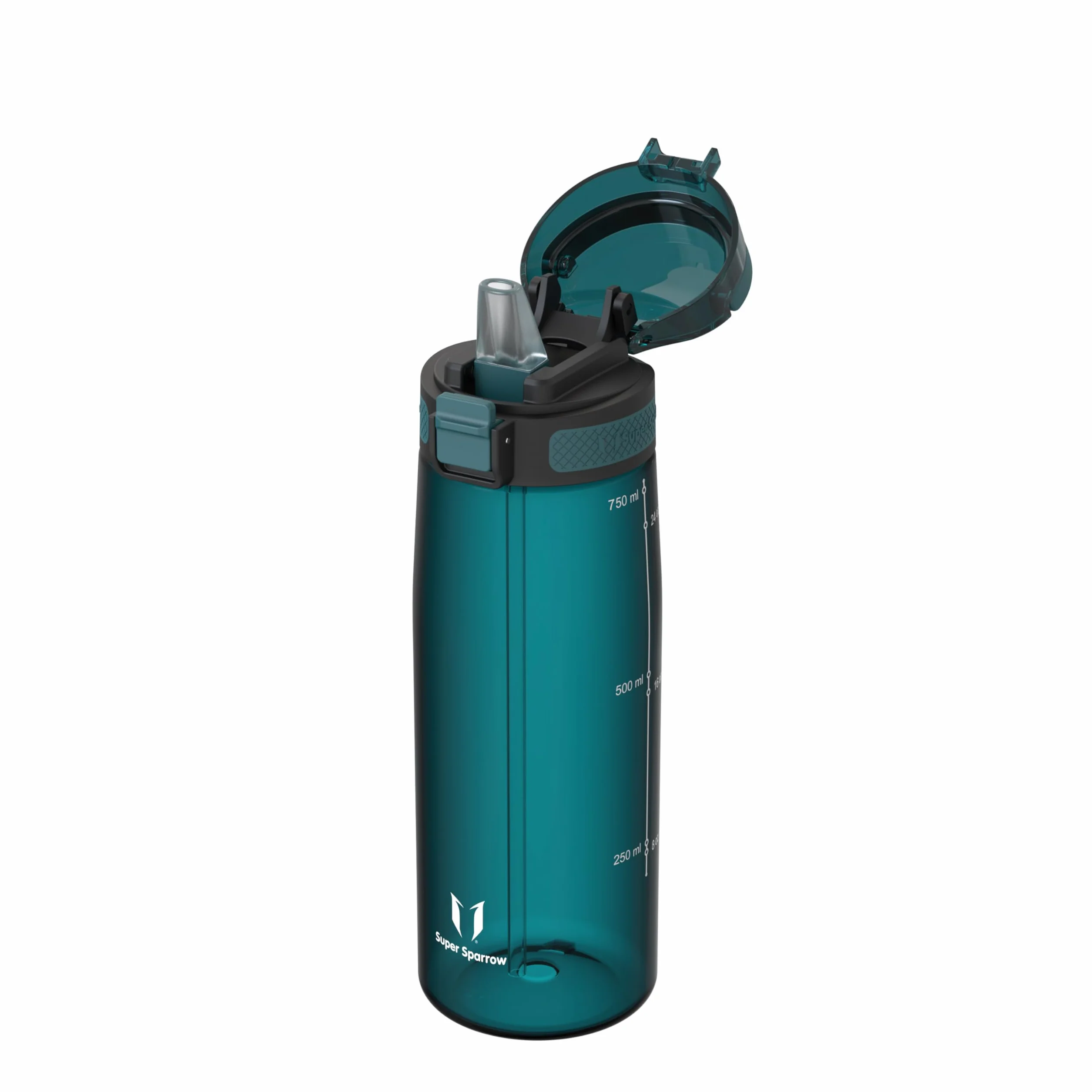 Super Sparrow Borraccia TouchSip Sportiva Bottiglia 500ml 750ml 1L Tritan Senza BPA a Prova di Perdite con Cannuccia