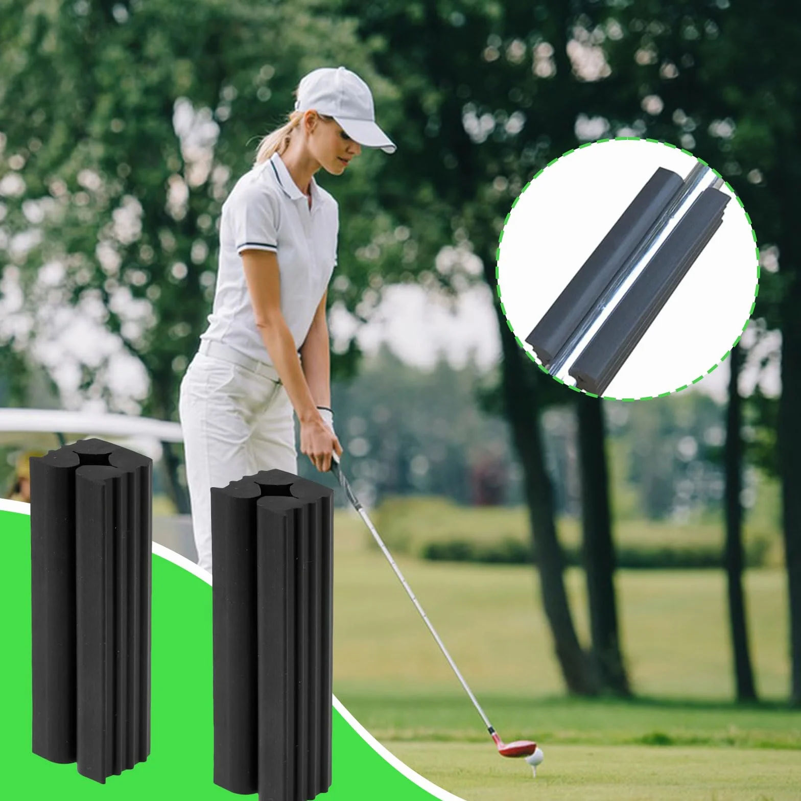 Morsetto per mazze da golf 2 pezzi gomma strumento riparazione