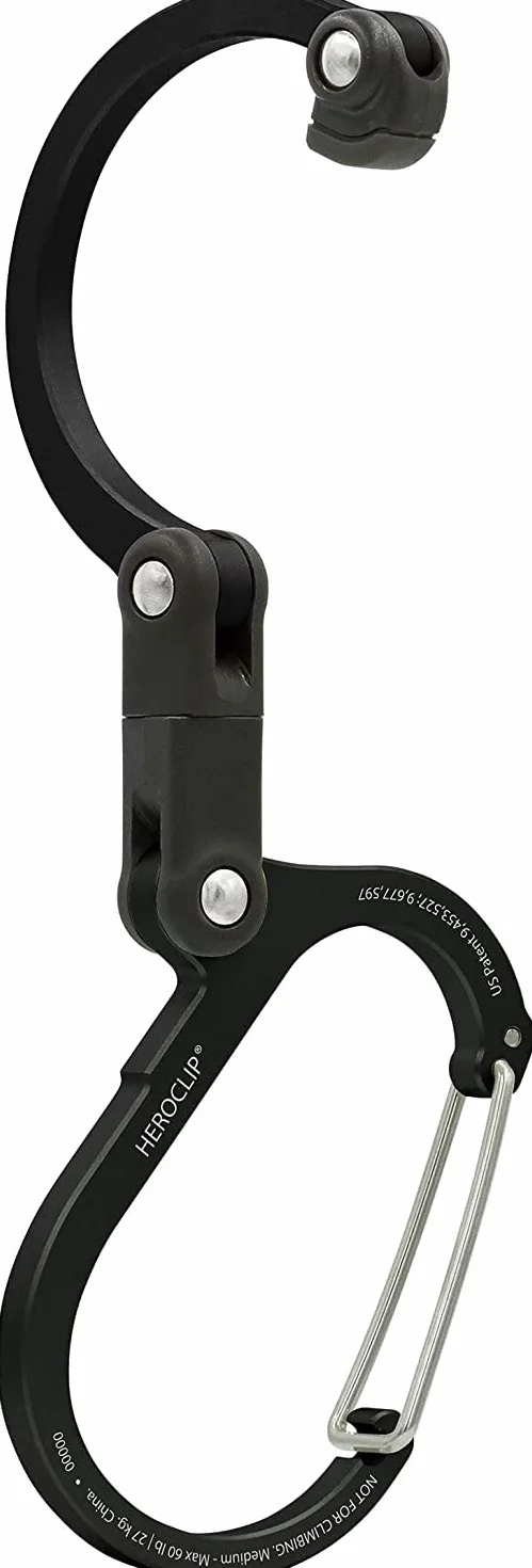 GEAR AID HEROCLIP Moschettone girevole 360° gancio medio campeggio zaino