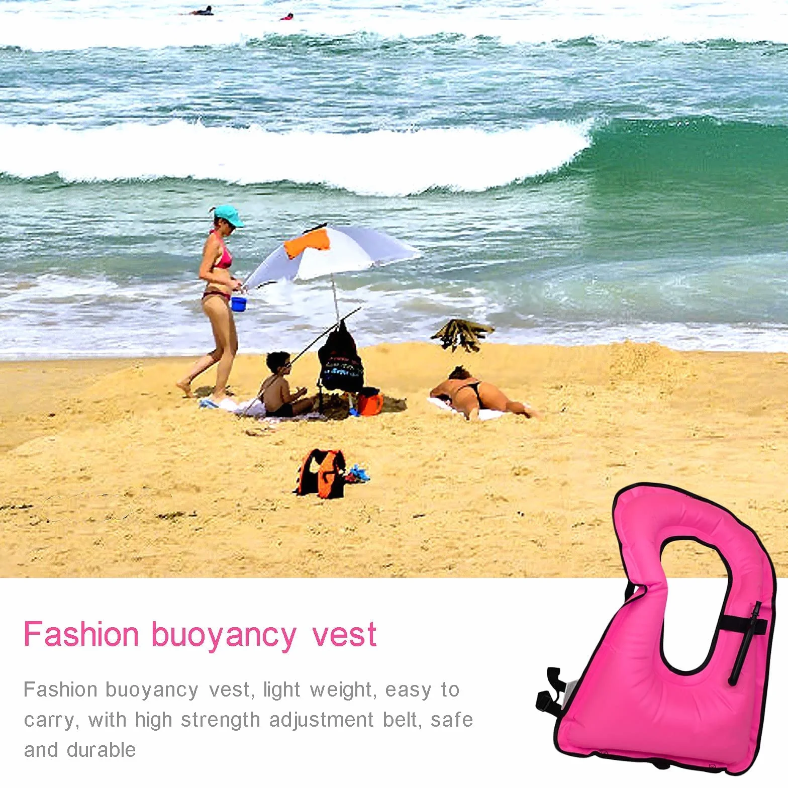 Gilet Snorkeling Gonfiabile Adulti Giacca Sicurezza Immersioni 200 Libbre