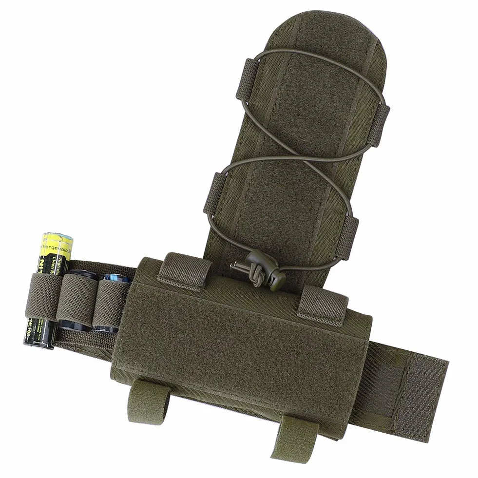KRYDEX MK1 Tactical Helmet Battery Pouch Contrappeso Casco Batteria Gancio Loop