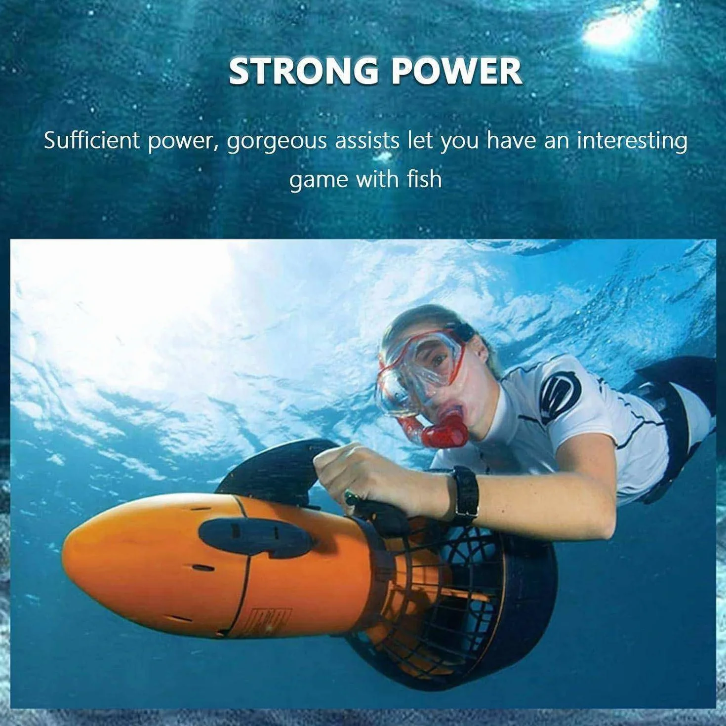 Scooter subacqueo 800 W Booster per Immersioni subacquee Adulti Explorer batterie al Piombo Doppia velocità