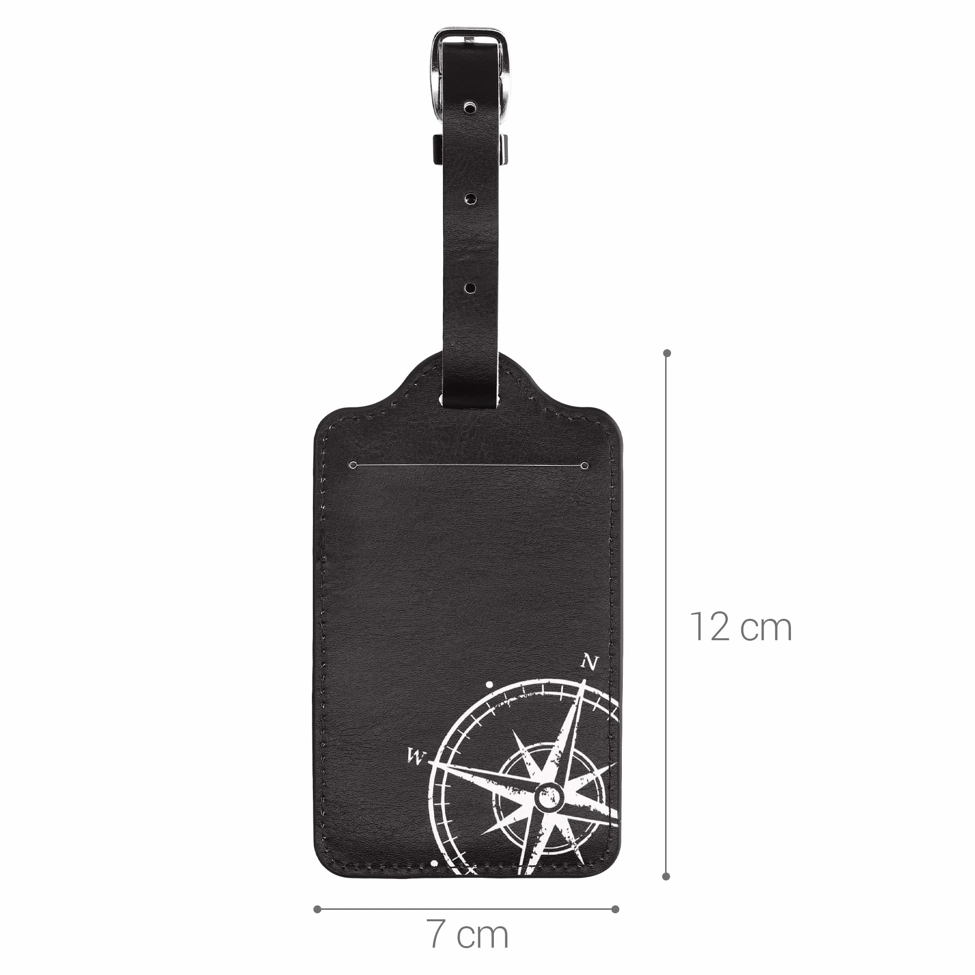 kwmobile Set 2X Targhetta Bagaglio a Mano - Etichetta Valigia Stiva - Accessorio da Viaggio in Similpelle