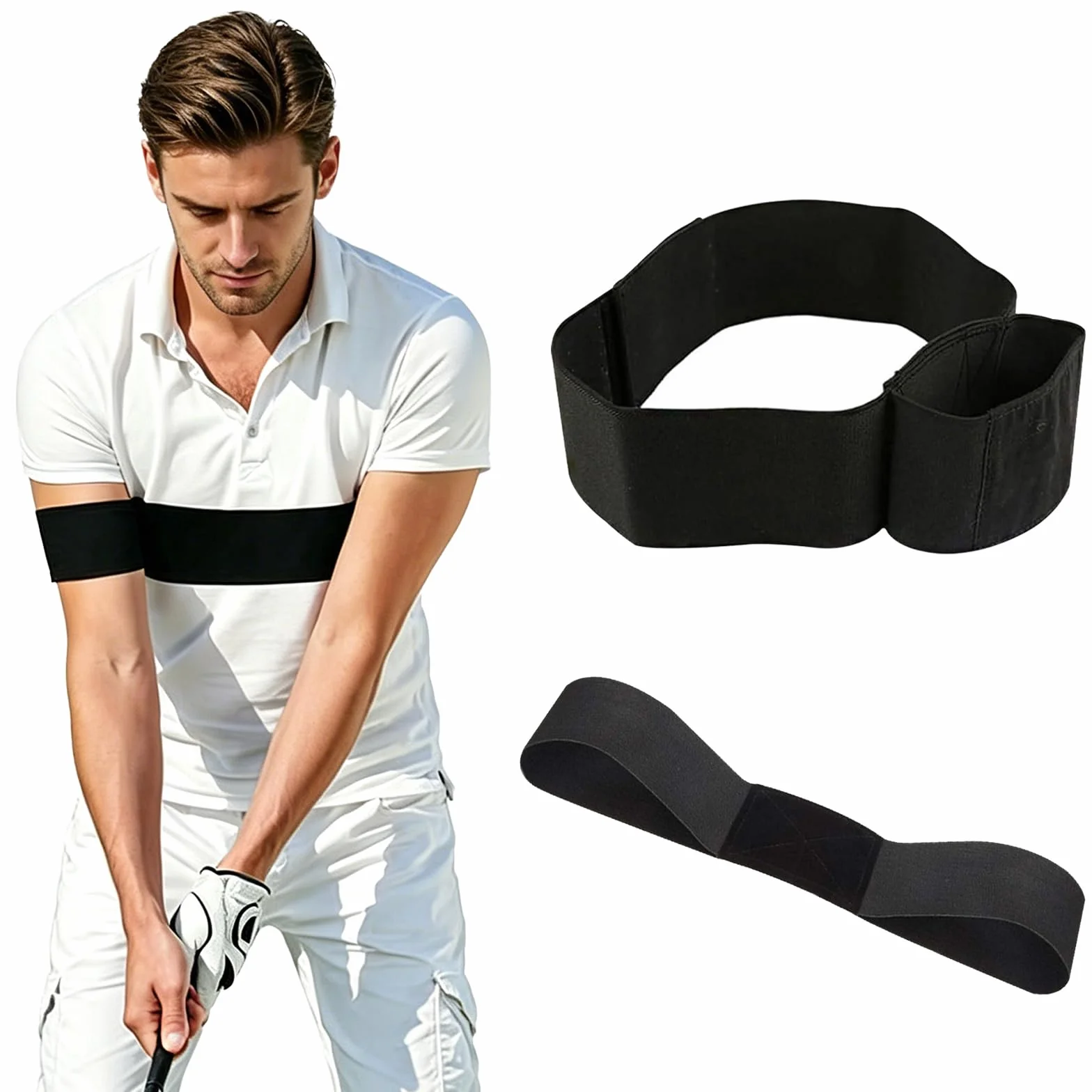 Golf Training Aid Slider, Fascia Swing Trainer Regolabile, Cinghia Correttiva per Principianti Uomini Donne